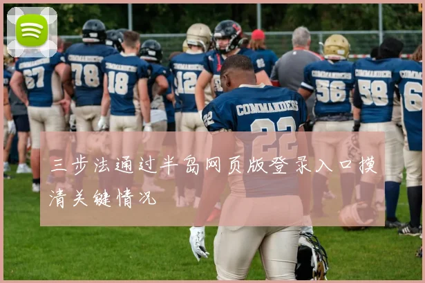 三步法通过半岛网页版登录入口摸清关键情况